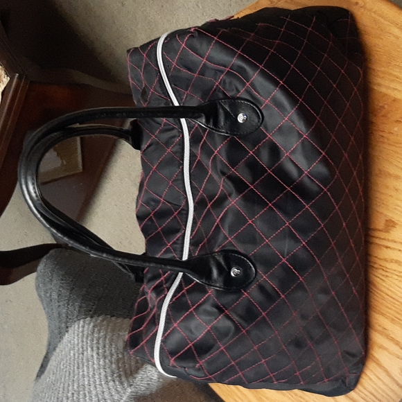 LANCOME BLACK AND PINK LARGE BAG - Picture 1 of 7